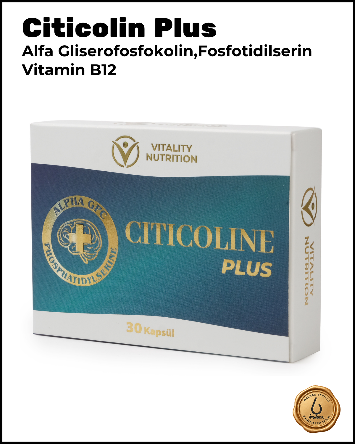 Citicolin Plus 30 Kapsül 250 mg