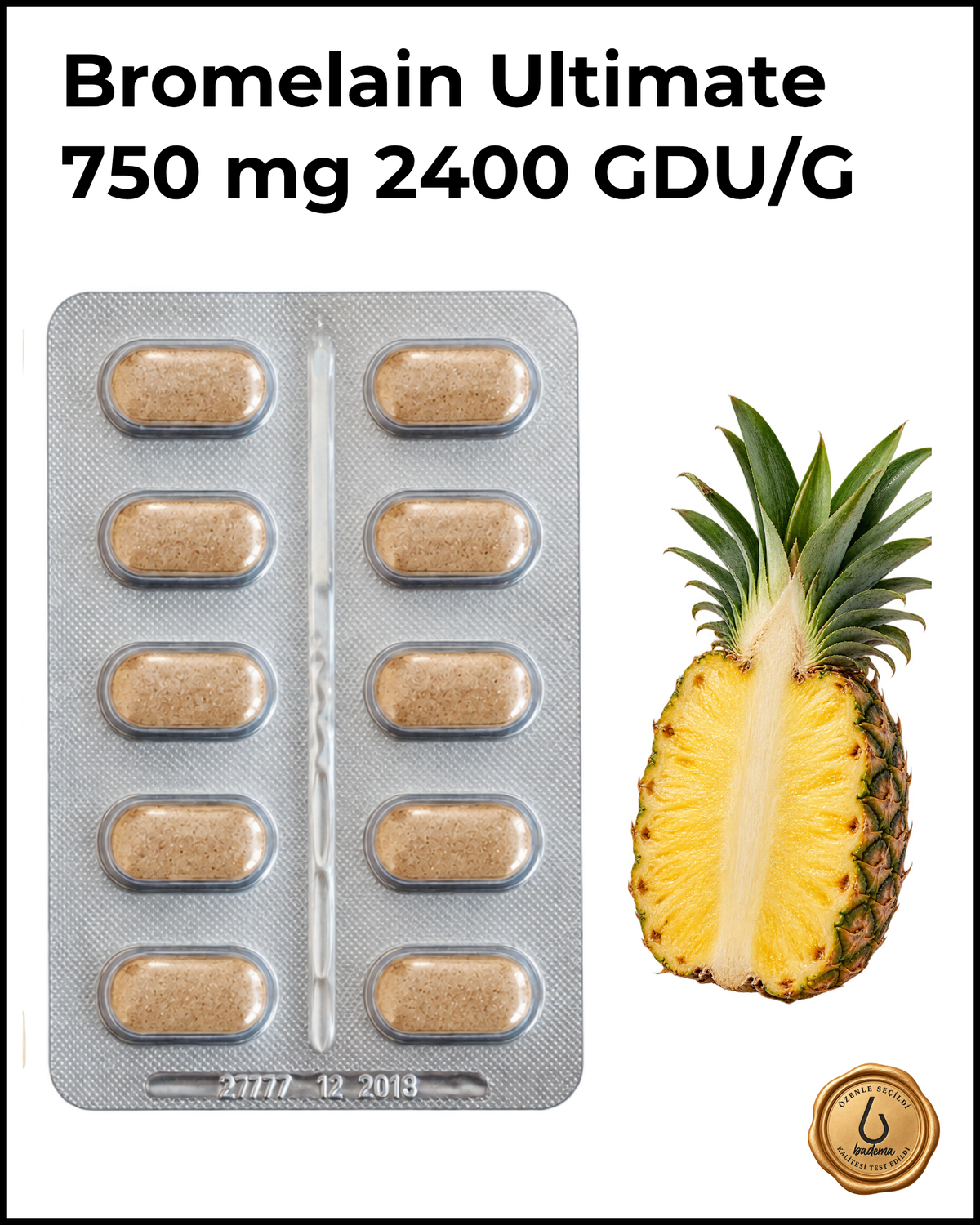 Bromelain Ultimate 750 mg 2400 GDU/G