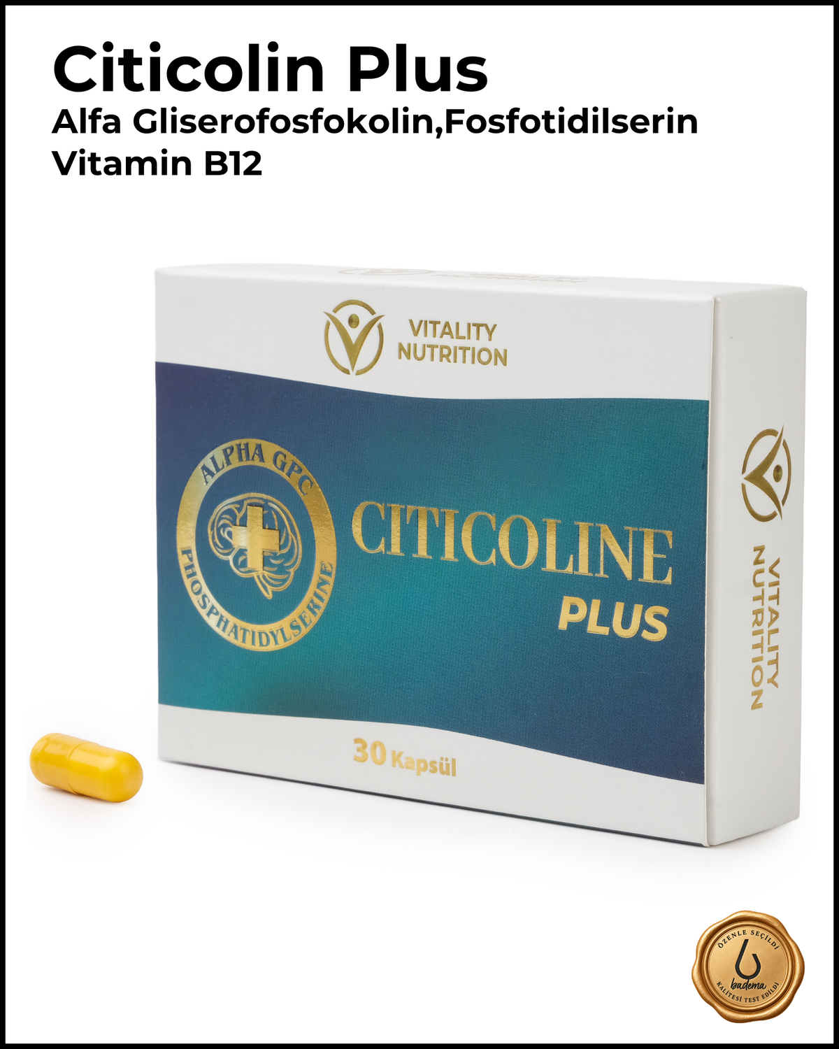 Citicoline Plus 30 Kapsül 250 mg
