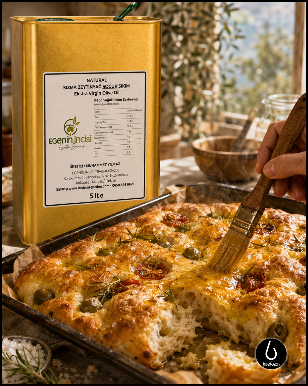 Natural Sızma Zeytinyağ 0.3 asit / Soğuk Sıkım 5 Lt