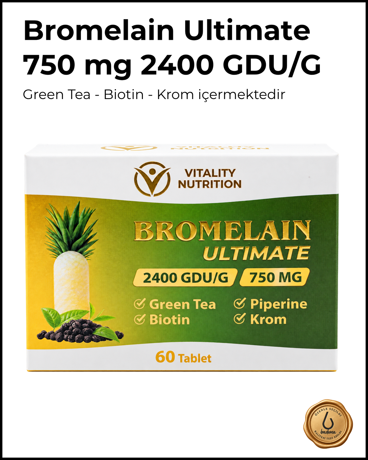 Bromelain Ultimate 750 mg 2400 GDU/G