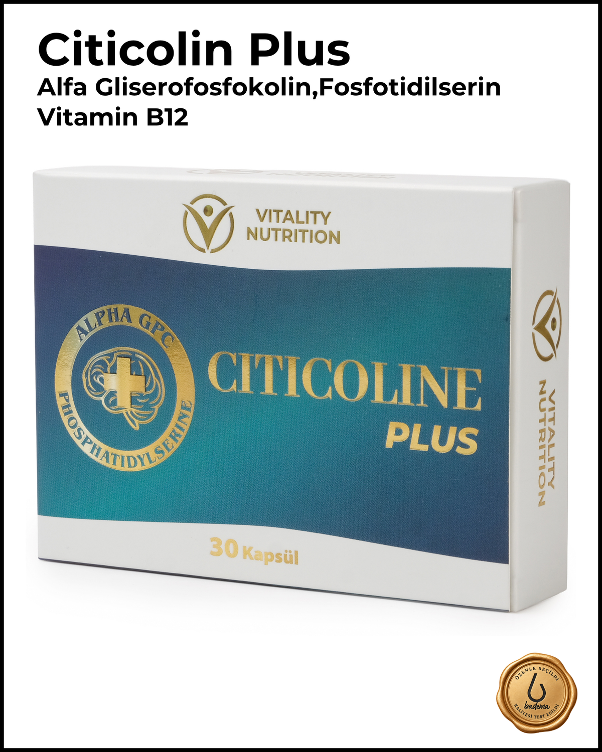 Citicoline Plus 30 Kapsül 250 mg