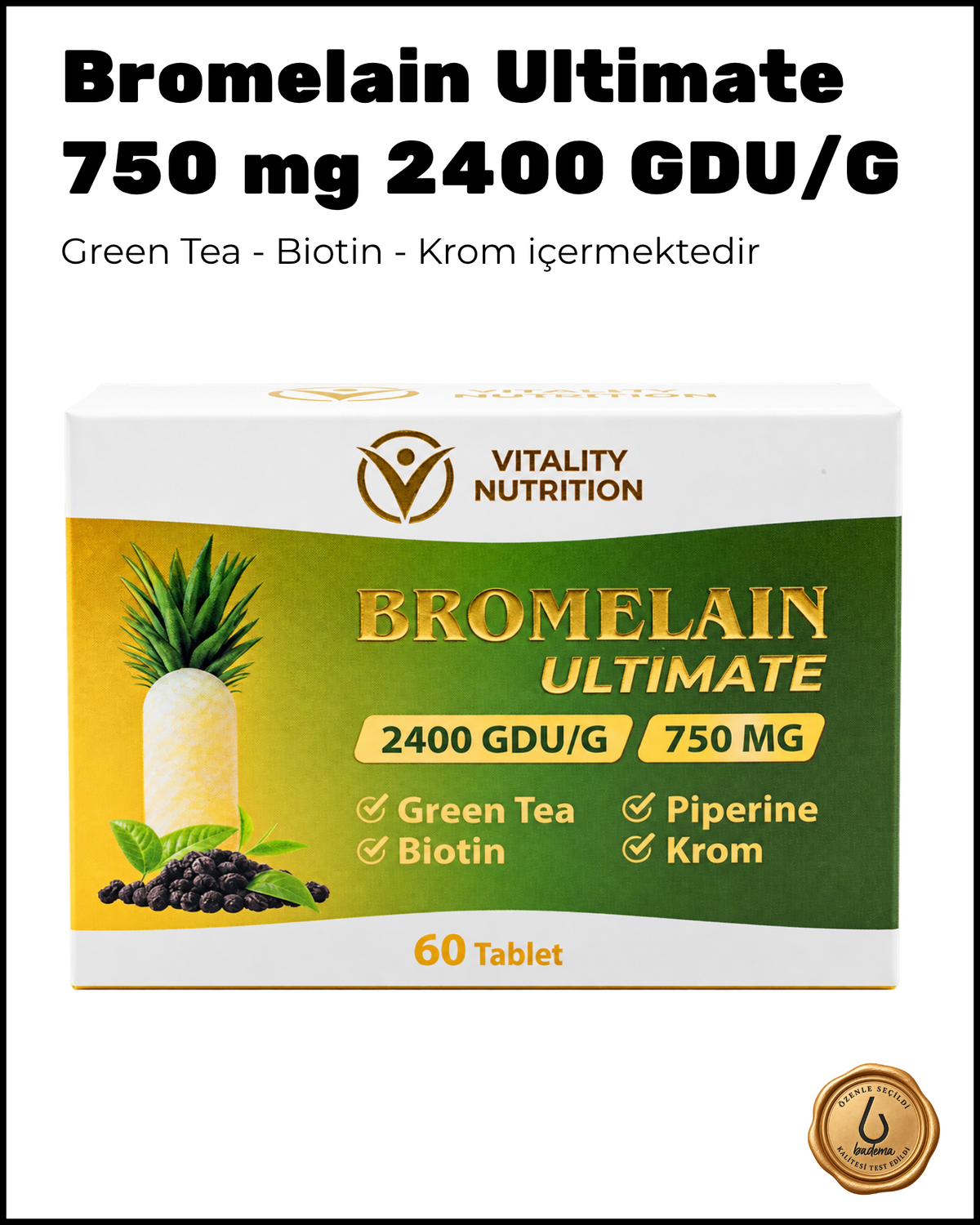 Bromelain Ultimate 750 mg 2400 GDU/G