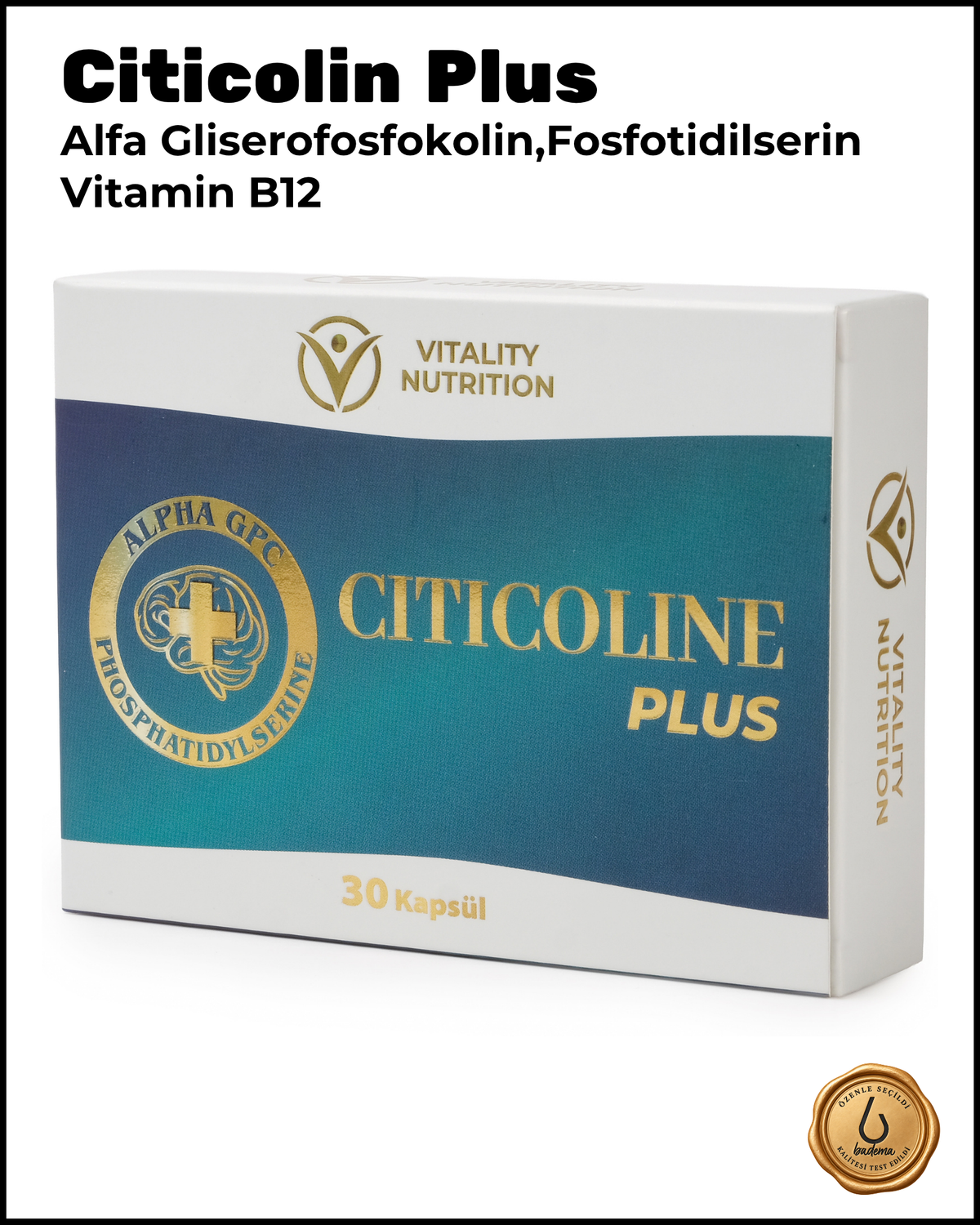Citicolin Plus 30 Kapsül 250 mg
