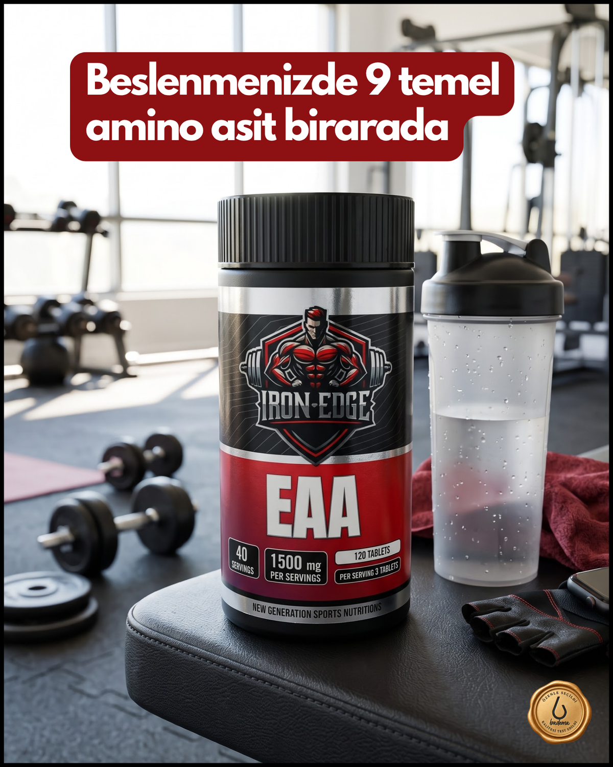 EAA 9 Temel Amino Asit 500 mg 120 Tablet