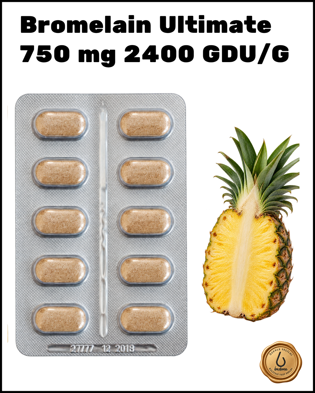 Bromelain Ultimate 750 mg 2400 GDU/G