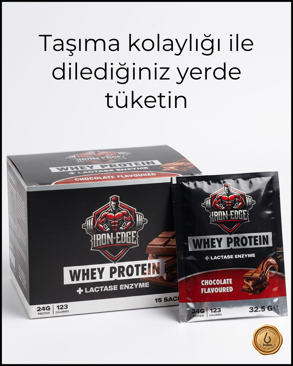 Whey Protein 15 tekli Şase 32.5 Gr Çikolata tadında