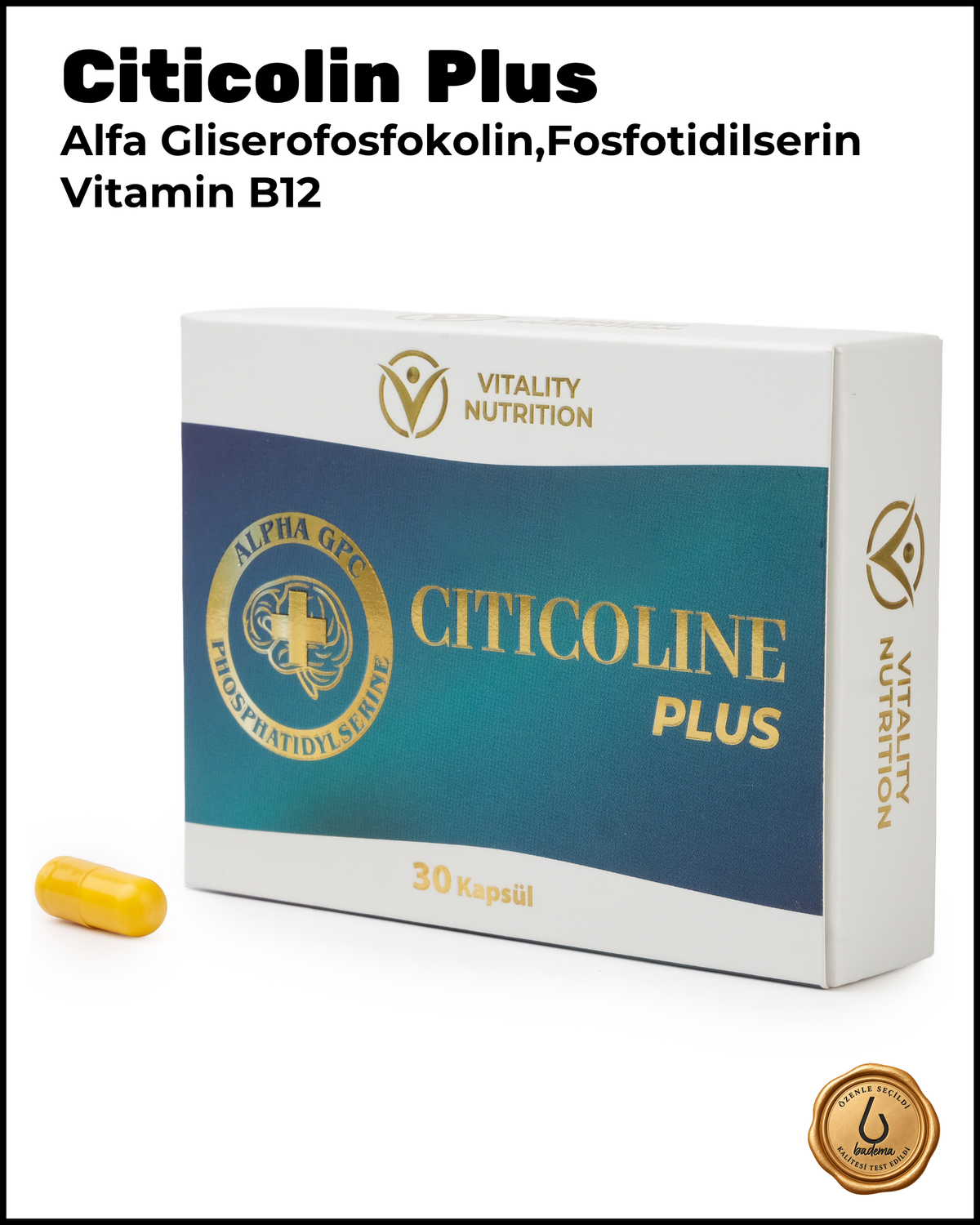 Citicolin Plus 30 Kapsül 250 mg