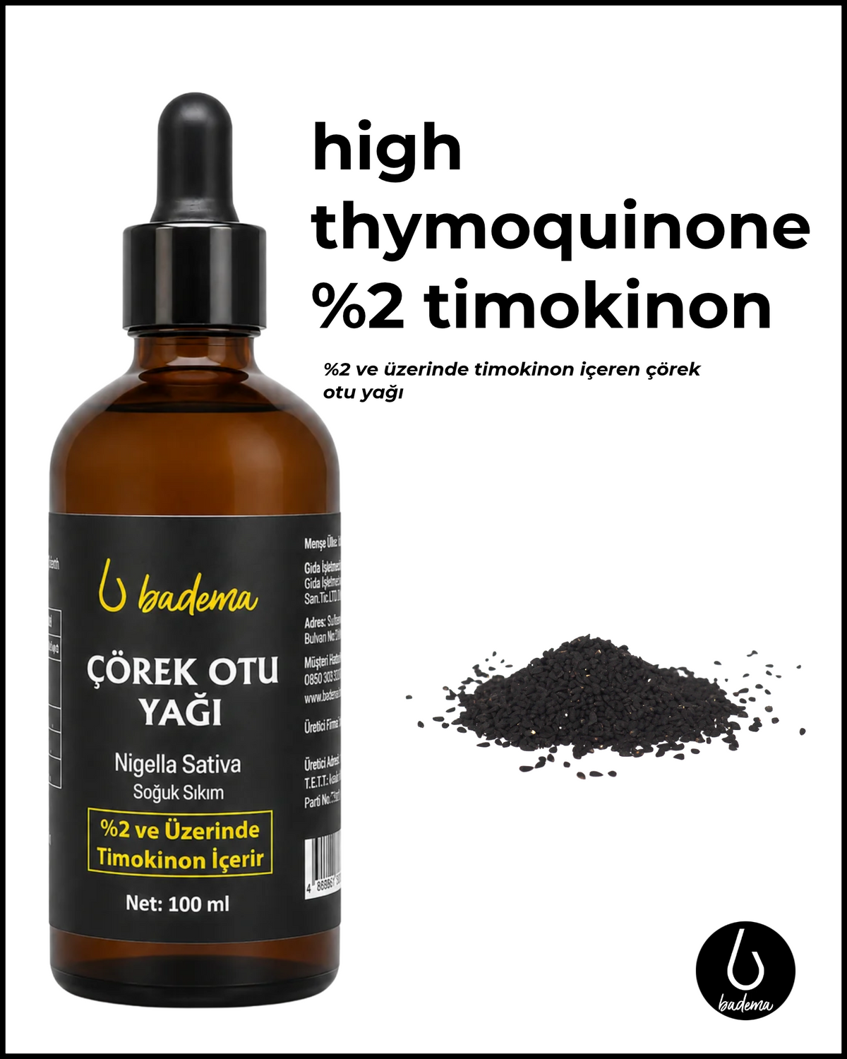 Çörek Otu Yağı Nigella Sativa 100 ml